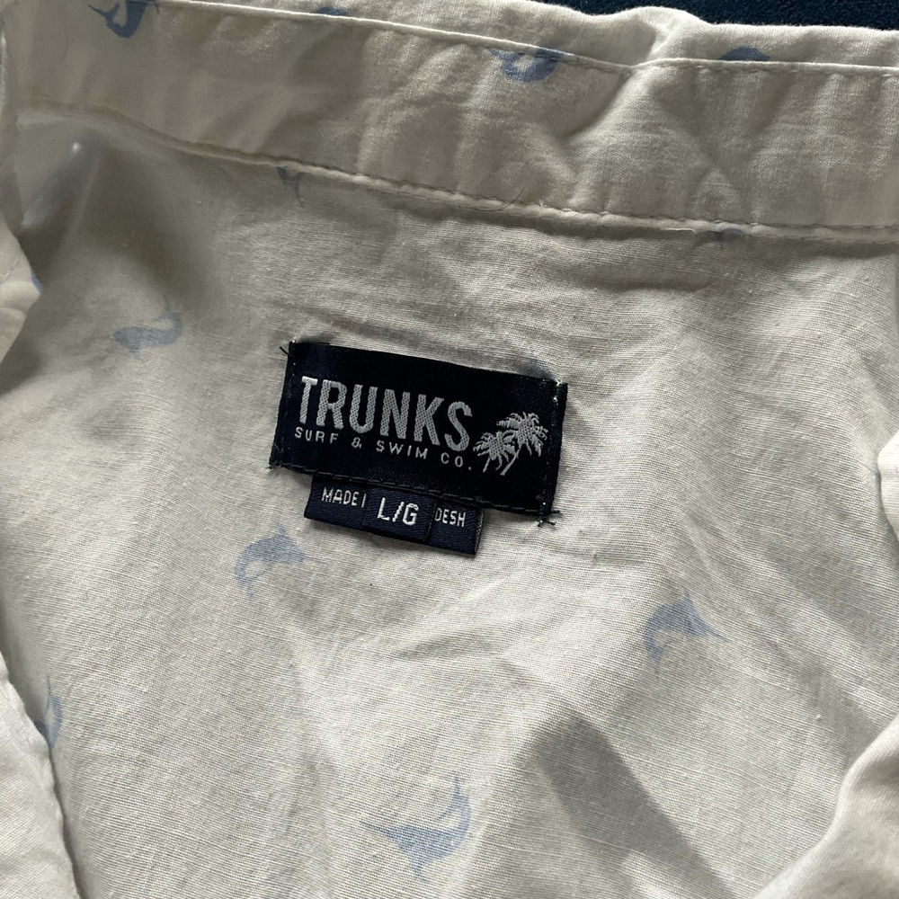 Trunks Dolphin Print‎ Button Down Shirt - Picture 2 of 4